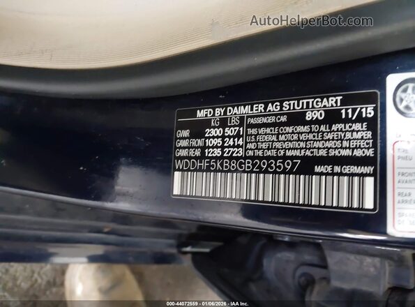 WDDHF5KB8GB293597 2016 MERCEDES-BENZ E-CLASS Blue 