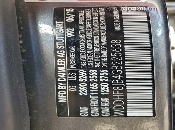WDDHF8JB4GB225638 2016 MERCEDES-BENZ E Gray 