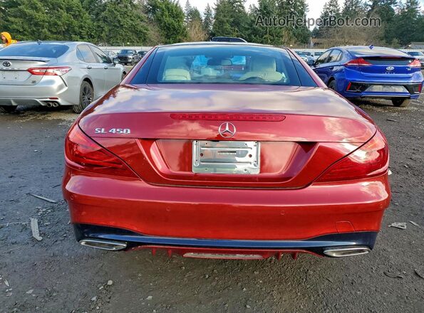 WDDJK6GA1HF046015 2017 MERCEDES-BENZ SL Red უკანა ხედი