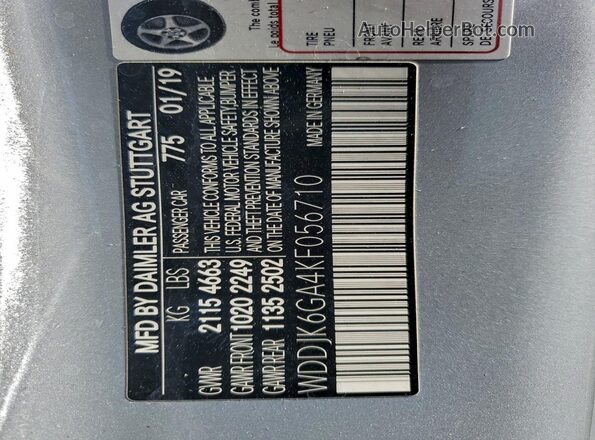WDDJK6GA4KF056710 2019 MERCEDES-BENZ SL Silver Вид підкапотного простору