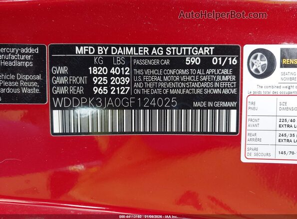 WDDPK3JA0GF124025 2016 MERCEDES-BENZ SLK 300 Красный Вид подкапотного пространства