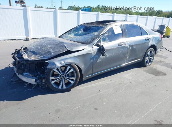 WDDUG6EB1JA396600 2018 MERCEDES-BENZ S-CLASS Gray Передня ліва чверть