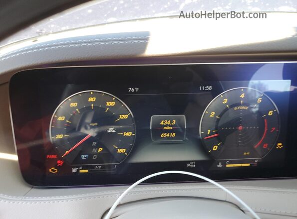 WDDUG8DB2KA458407 2019 MERCEDES-BENZ S Blue ხელსაწყოთა პანელის ხედი