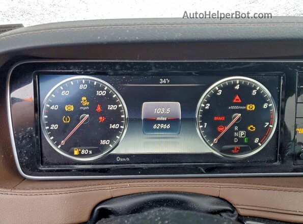 WDDUG8FB8HA336561 2017 MERCEDES-BENZ S Черный Вид щитка приборов