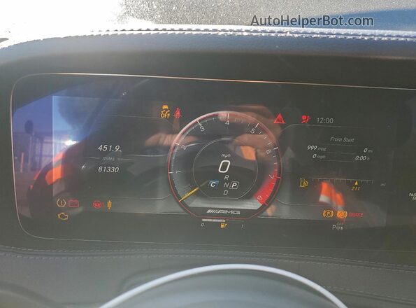 WDDUG8JB8KA438697 2019 MERCEDES-BENZ S Черный Вид щитка приборов