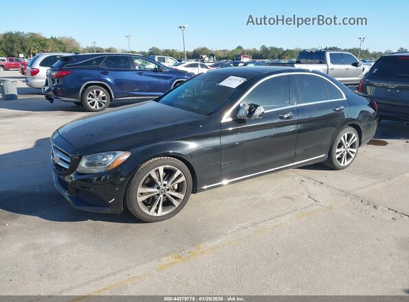 WDDWF4JB1JR322956 2018 MERCEDES-BENZ C-CLASS Black Передня ліва чверть
