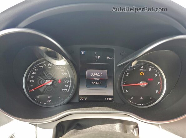 WDDWJ4KB6JF670668 2018 MERCEDES-BENZ C White Vista del cuadro de instrumentos