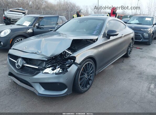 WDDWJ6EB2JF669945 2018 MERCEDES-BENZ AMG C 43 Gray Przód lewy