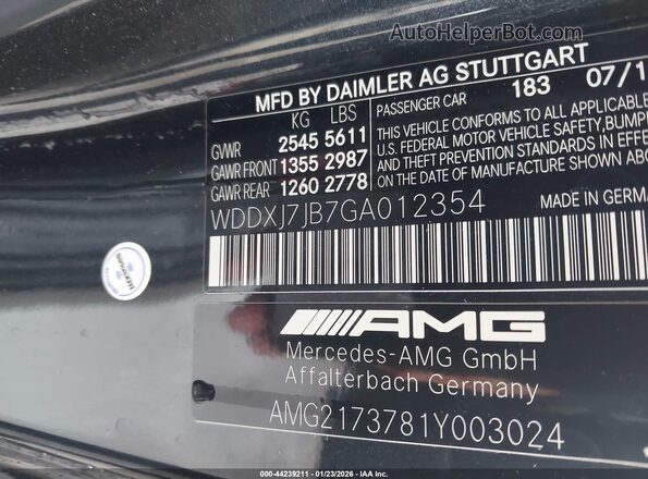 WDDXJ7JB7GA012354 2016 MERCEDES-BENZ AMG S 63 Черный Вид подкапотного пространства