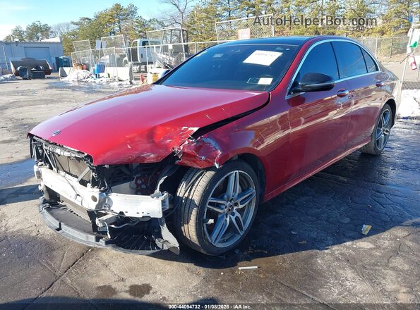 WDDZF4KB8JA344835 2018 MERCEDES-BENZ E-CLASS Maroon Передня ліва чверть