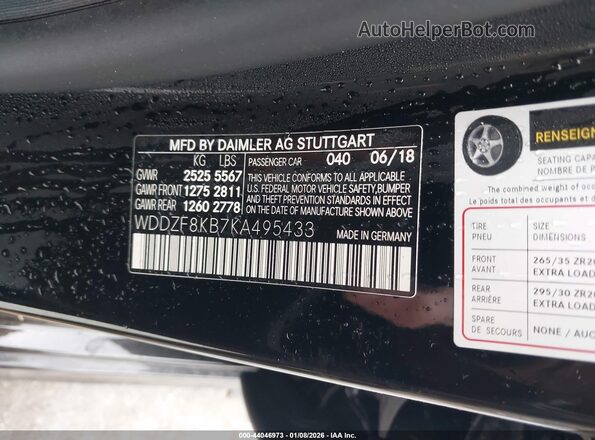 WDDZF8KB7KA495433 2019 MERCEDES-BENZ AMG E 63 Black Engine compartment view