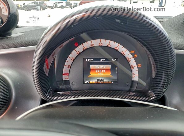 WMEFJ5DA4GK067613 2016 SMART FORTWO Brown Вид щитка приладів