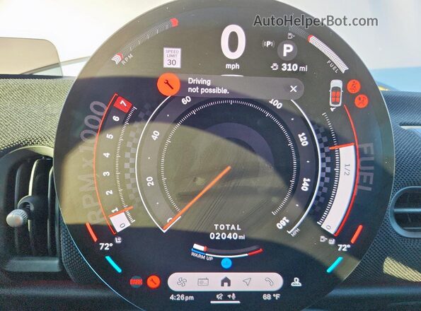 WMW13GD08S2X12176 2025 MINI COOPER Silver Вид щитка приладів