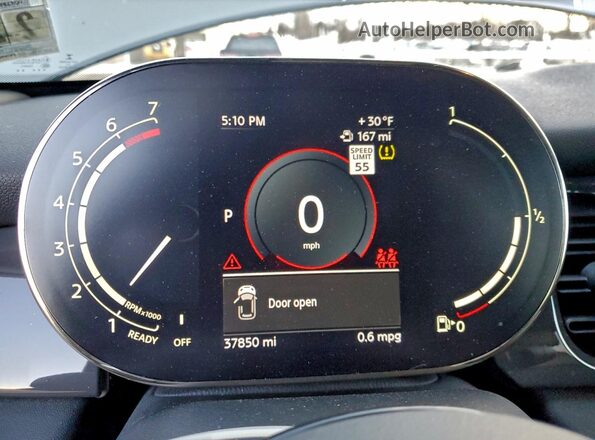 WMW33DH08N2R38658 2022 MINI COOPER Gray Սարքավորումների վահանակի տեսք