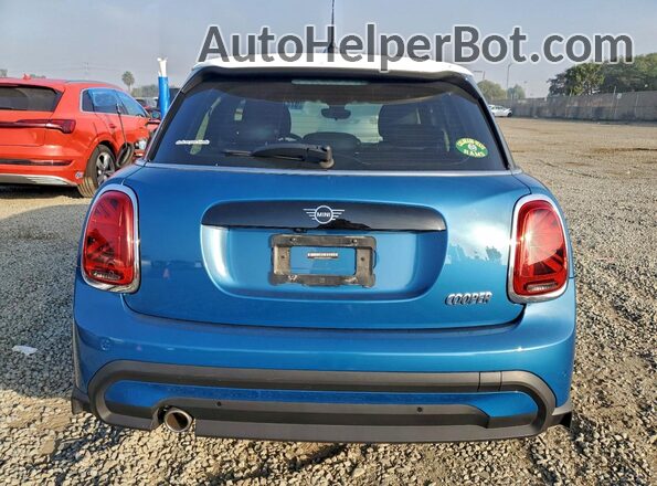 WMW33DK07N2R69361 2022 MINI COOPER Blue Вид ззаду