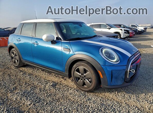 WMW33DK07N2R69361 2022 MINI COOPER Blue Передня права чверть