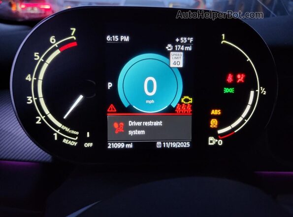WMW53DK04R2V64959 2024 MINI COOPER Синий Вид щитка приборов