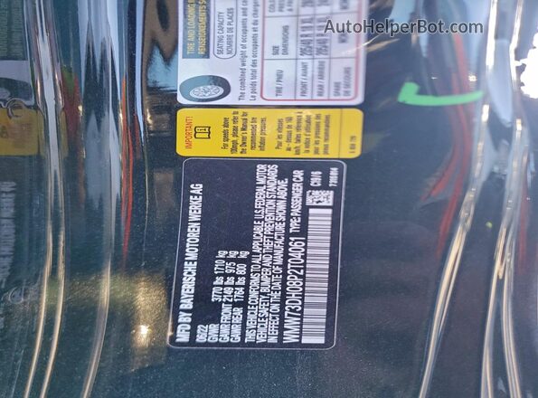 WMW73DH08P2T04061 2023 MINI COOPER Двухцветный Вид наклейки с VIN-кодом