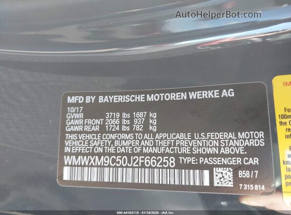 WMWXM9C50J2F66258 2018 MINI HARDTOP Gray Вид підкапотного простору
