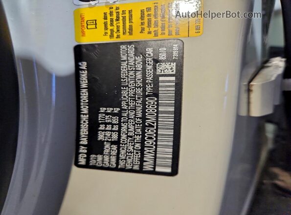 WMWXU9C06L2M08690 2020 MINI COOPER Cream Շարժիչի բաժամունքի տեսք