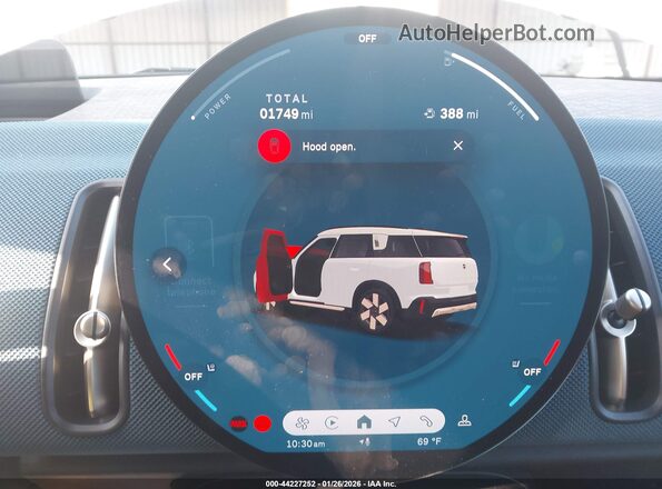 WMZ23GA05S7T70121 2025 MINI COUNTRYMAN Белый Вид задних сидений
