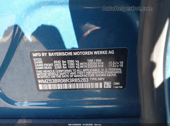 WMZ53BR08R3R85283 2024 MINI COUNTRYMAN Синий Вид подкапотного пространства