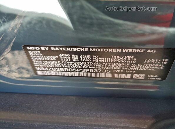 WMZ83BR05P3P53735 2023 MINI COOPER Teal Շարժիչի բաժամունքի տեսք
