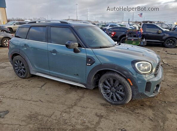 WMZ83BR09P3P61563 2023 MINI COOPER Бирюзовый Передняя правая четверть