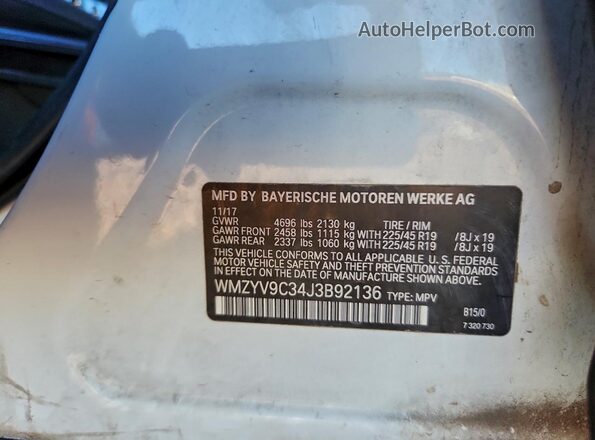 WMZYV9C34J3B92136 2018 MINI COOPER White Вид підкапотного простору