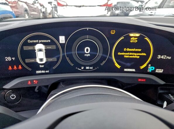 WP0AA2Y17NSA11344 2022 PORSCHE TAYCAN White Вид щитка приладів