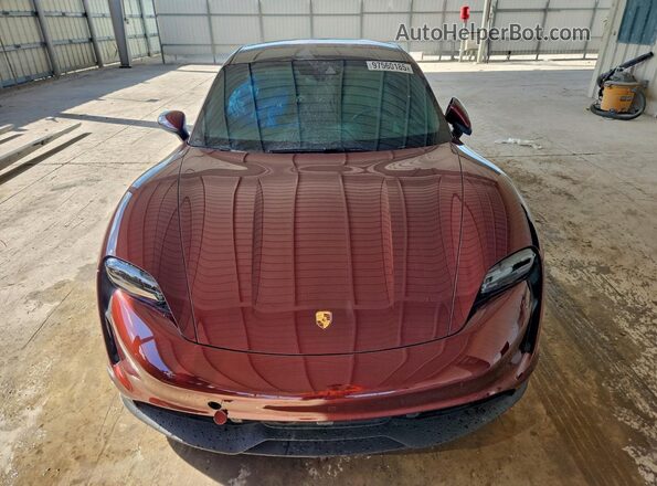 WP0AA2Y17PSA15607 2023 PORSCHE TAYCAN Burgundy წინა ხედი