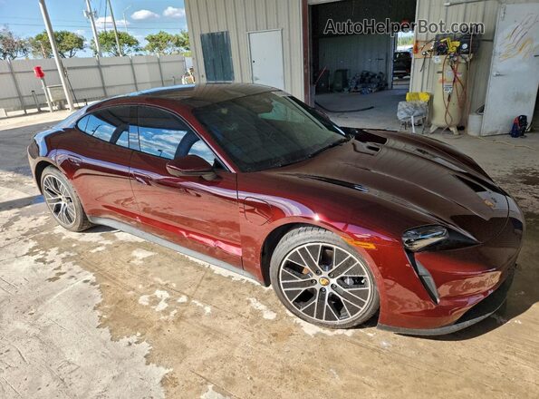 WP0AA2Y17PSA15607 2023 PORSCHE TAYCAN Burgundy წინა მარჯვენა