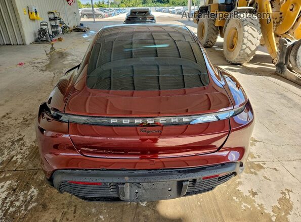 WP0AA2Y17PSA15607 2023 PORSCHE TAYCAN Burgundy უკანა ხედი