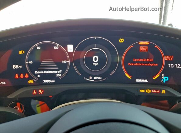 WP0AA2Y17PSA15607 2023 PORSCHE TAYCAN Burgundy ხელსაწყოთა პანელის ხედი