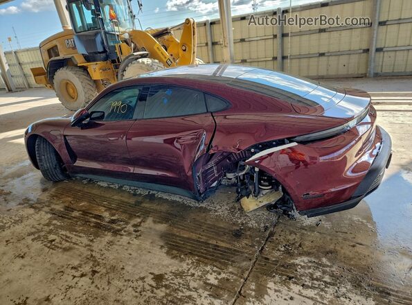 WP0AA2Y17PSA15607 2023 PORSCHE TAYCAN Burgundy უკანა მარცხენა