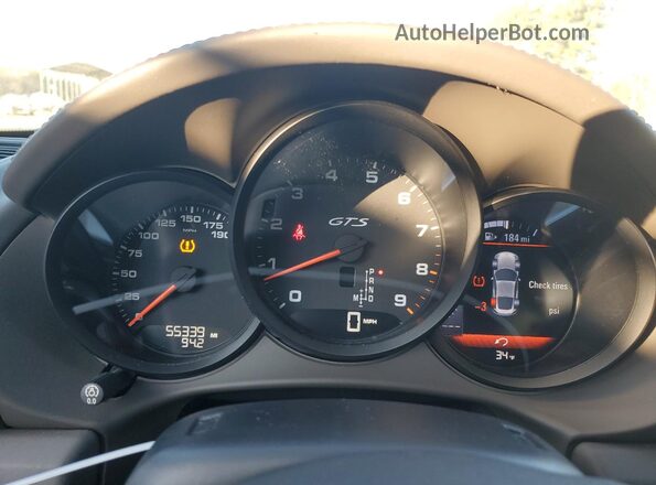 WP0AB2A82GK185830 2016 PORSCHE CAYMAN Silver Սարքավորումների վահանակի տեսք