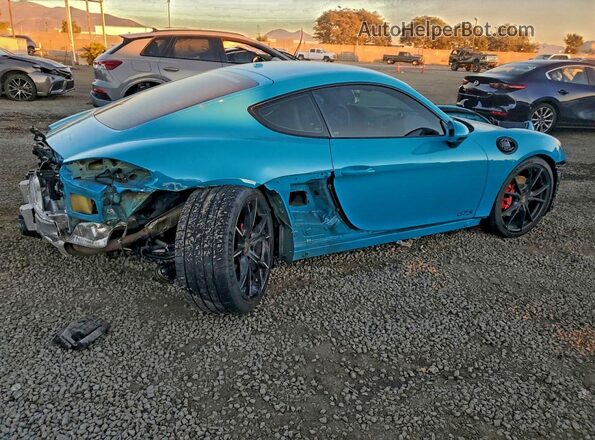 WP0AB2A88JS278519 2018 PORSCHE CAYMAN Синий Задняя правая четверть