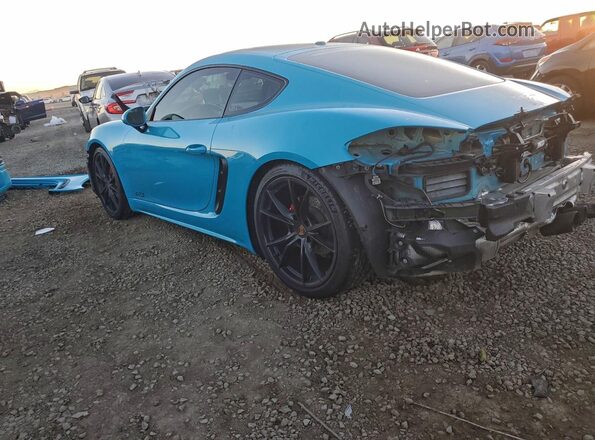 WP0AB2A88JS278519 2018 PORSCHE CAYMAN Синий Задняя левая четверть