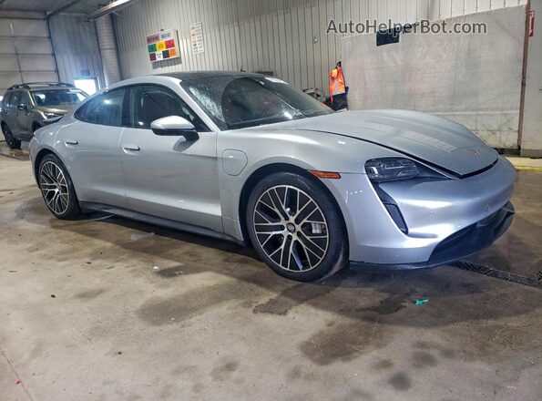 WP0AB2Y10MSA43015 2021 PORSCHE TAYCAN Silver Передня права чверть