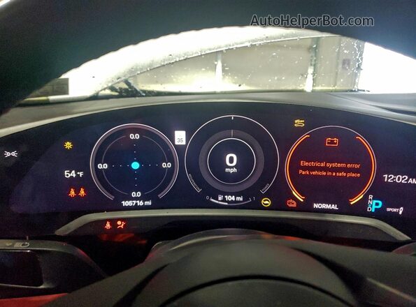 WP0AB2Y10MSA43015 2021 PORSCHE TAYCAN Silver Вид щитка приладів