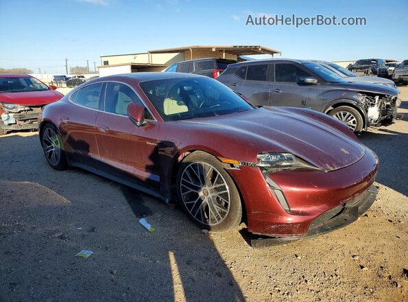 WP0AB2Y19MSA41344 2021 PORSCHE TAYCAN Burgundy წინა მარჯვენა