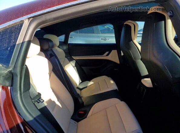 WP0AB2Y19MSA41344 2021 PORSCHE TAYCAN Burgundy უკანა სავარძლების ხედი