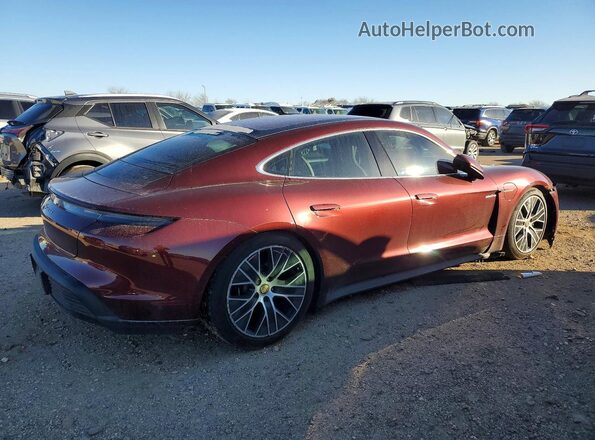 WP0AB2Y19MSA41344 2021 PORSCHE TAYCAN Burgundy უკანა მარჯვენა