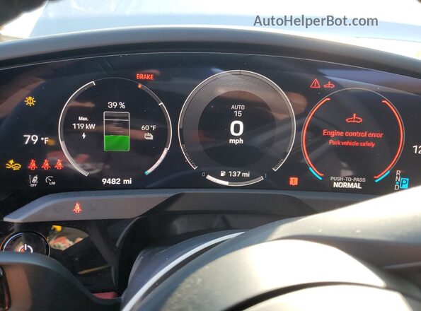 WP0AB2Y19SSA42409 2025 PORSCHE TAYCAN Серый Вид щитка приборов