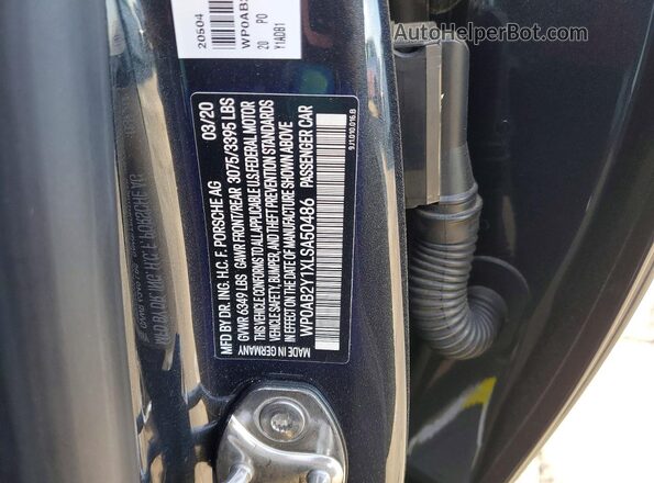 WP0AB2Y1XLSA50486 2020 PORSCHE TAYCAN Gray Вид підкапотного простору