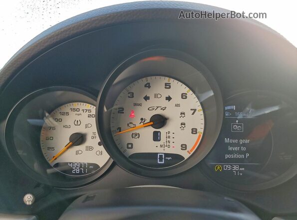WP0AC2A83MK289302 2021 PORSCHE CAYMAN White Vista del cuadro de instrumentos
