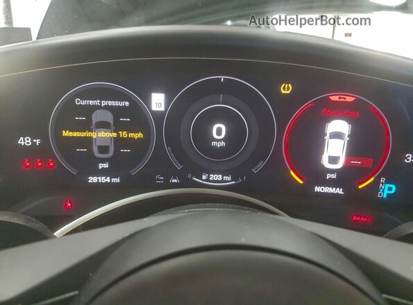 WP0AC2Y12MLA62012 2021 PORSCHE TAYCAN Black Вид щитка приладів