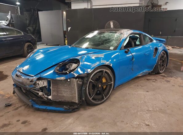 WP0AD2A97NS255211 2022 PORSCHE 911 Синий Передняя левая четверть