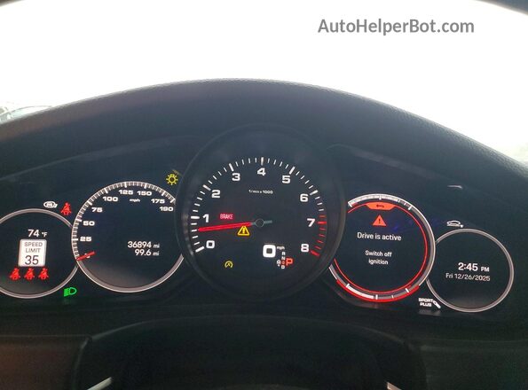 WP0AJ2A76PL101464 2023 PORSCHE PANAMERA Gray Widok zestawu wskaźników