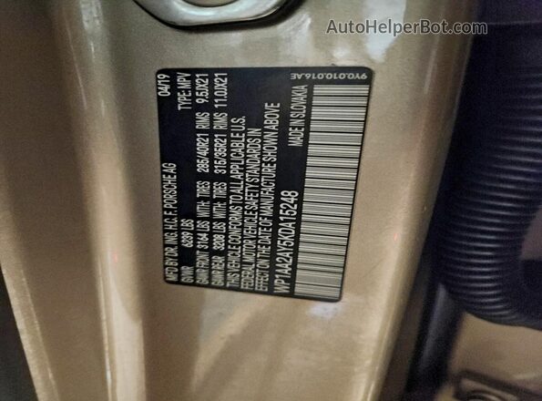 WP1AA2AY5KDA15248 2019 PORSCHE CAYENNE Tan 